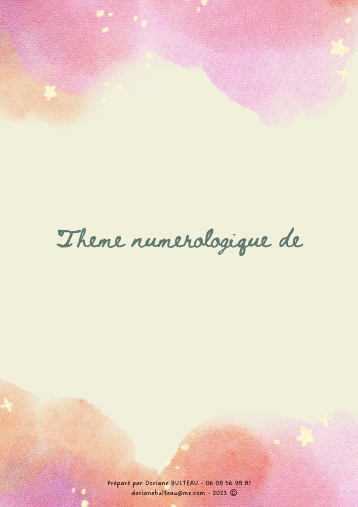 Thème numérologique - GANTIER Lisa.1
